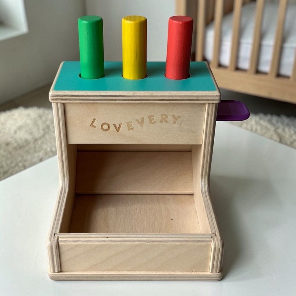 Lovevery Montessori Wooden Peg Drop Toy From Thinker Play Kit 11-12+ Months
